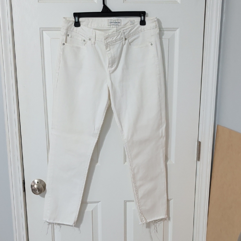 Lucky Brand Women's White  Skinny Jeans Lolita Crop Size 12